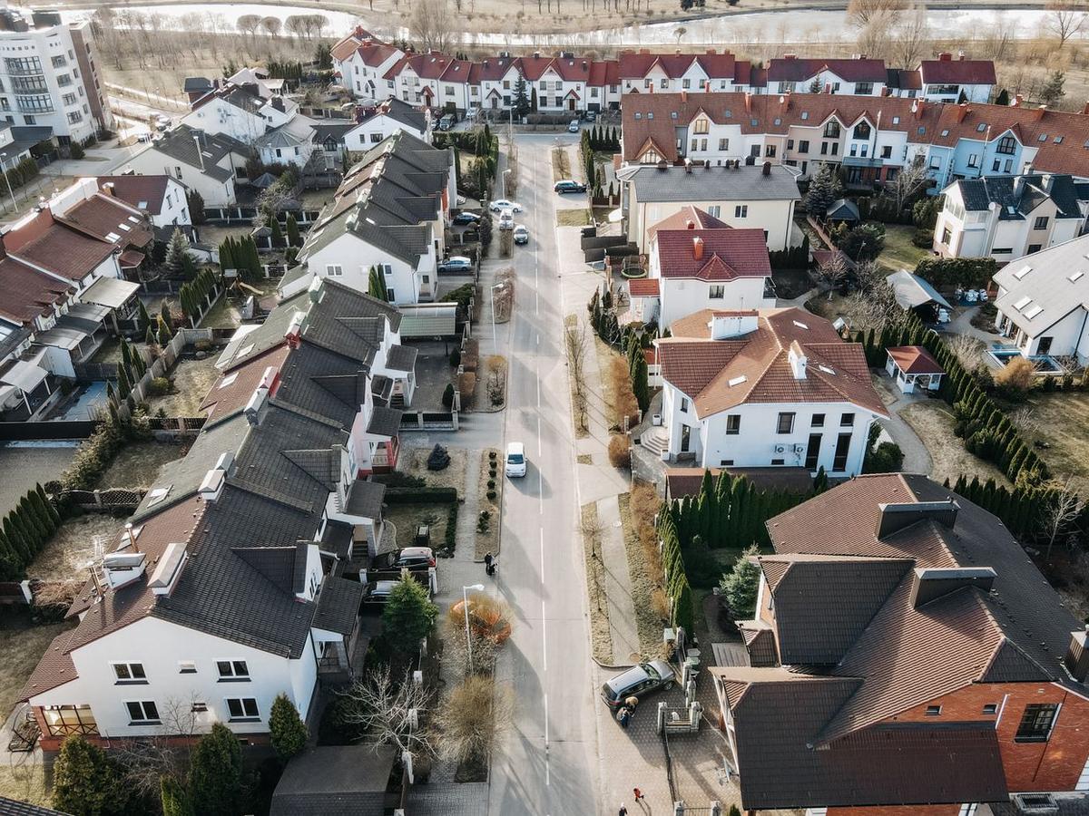 Vista aérea de un fraccionamiento residencial